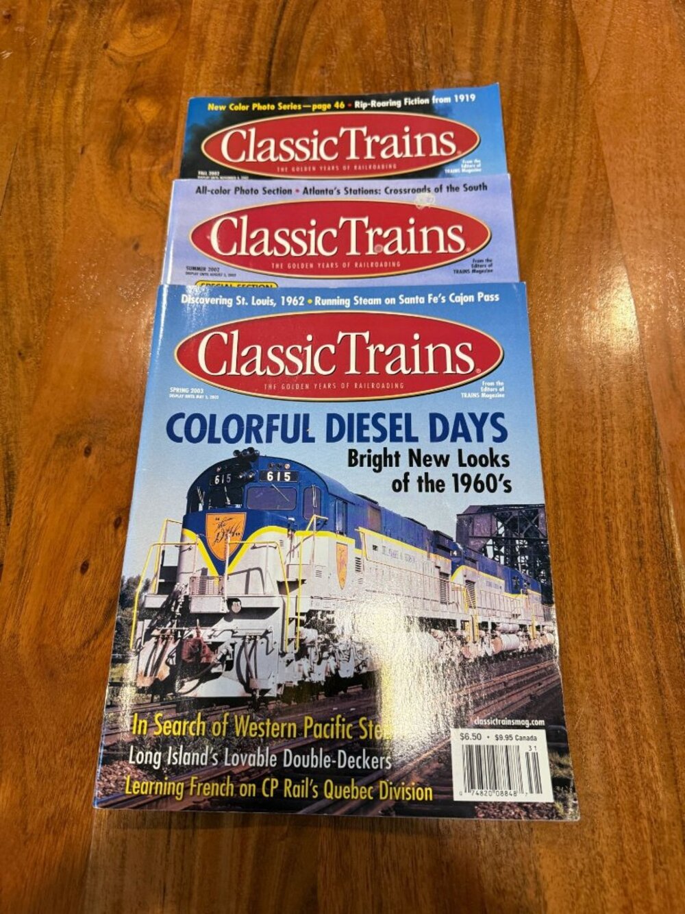 Lot 3 Classic Trains Magazine Summer 2002 Fall 2002 Spring 2005 Santa Fe Railroa